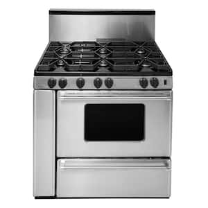 ProSeries 36 in. 3.91 cu. ft. Battery Spark Ignition Gas Range in Stainless Steel