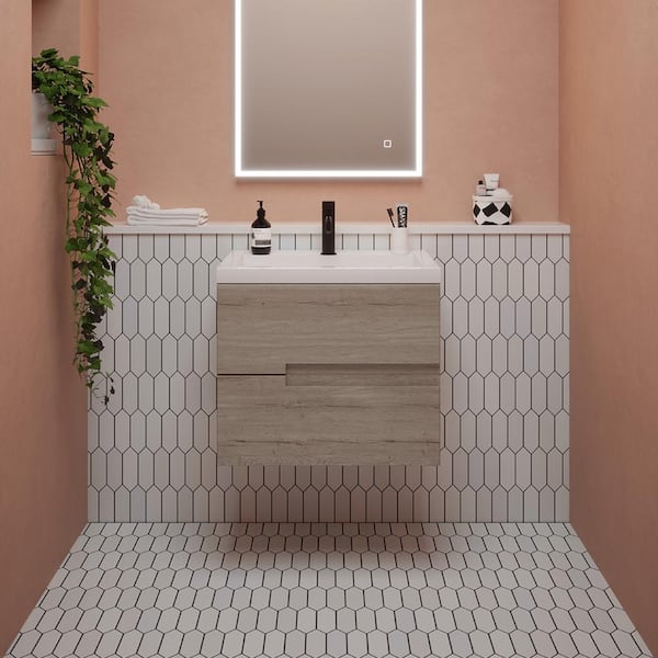 Take Home Tile Sample - Suburbs White 4.5 in. x 4.5 in. Picket Polished Marble Mosaic