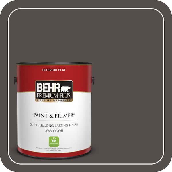 BEHR PREMIUM PLUS 1 gal. #PPU24-02 Berry Brown Flat Low Odor Interior Paint & Primer