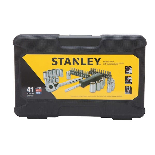 Stanley 1/4 in. Drive SAE/Metric Mechanics Tool Set (41-Piece