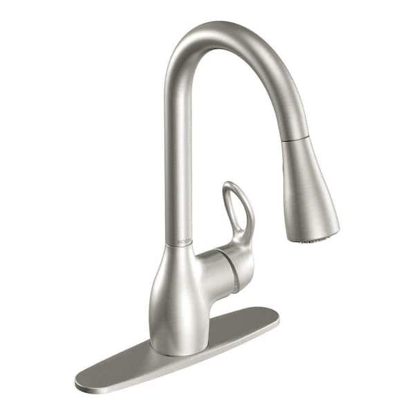 MOEN Kleo Single-Handle Pull-Down Sprayer Kitchen Faucet with Reflex and Power Clean in Spot Resist Stainless
