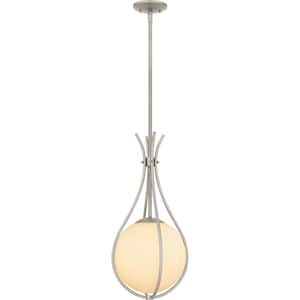 Aliyah 1-Light Brushed Nickel Pendant Light