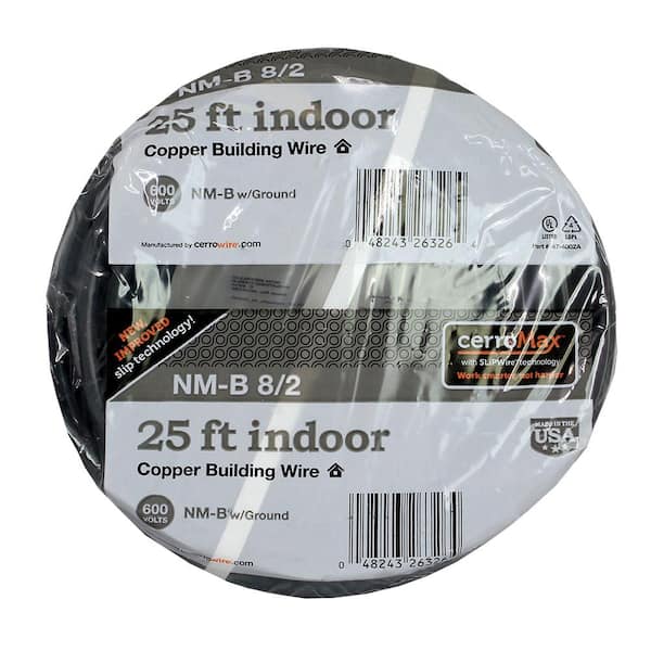 125 ft. 8/3 Gray Stranded CerroMax Copper UF-B Cable with Ground Wire  138-4003D - The Home Depot