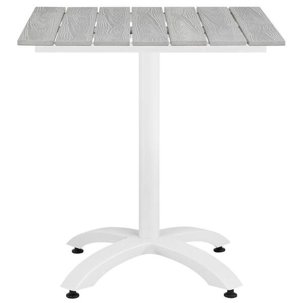 White Light Gray Details about   Modway Maine 28" Outdoor Patio Dining Table 