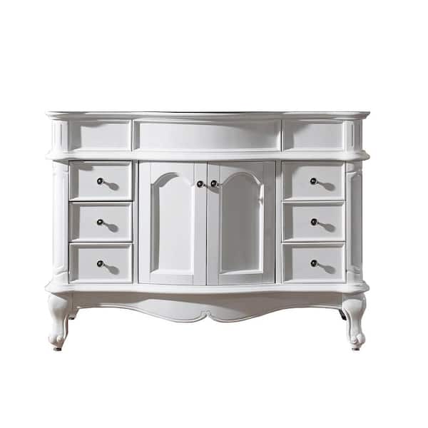 Virtu USA Norhaven 48 in. W Bath Vanity Cabinet Only in White