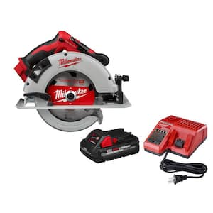 M18 18-Volt Lithium-Ion Brushless Cordless 7-1/4 in. Circular Saw W/ 3.0Ah Battery and Charger