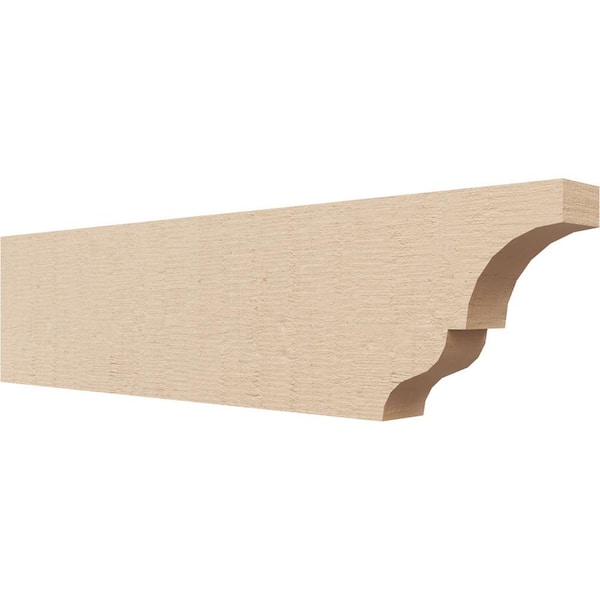 Ekena Millwork 2-in. x 6-in. x 24-in. Asheboro Woodgrain, Primed Tan Timberthane Polyurethane Rafter Tail Brace