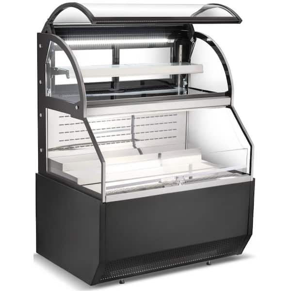 47.5 in 15.7 Cu. Ft. Auto/Cycle Defrost Commercial NSF Double-Deck Open Display Refrigerated Showcase EC445B-2 in Black