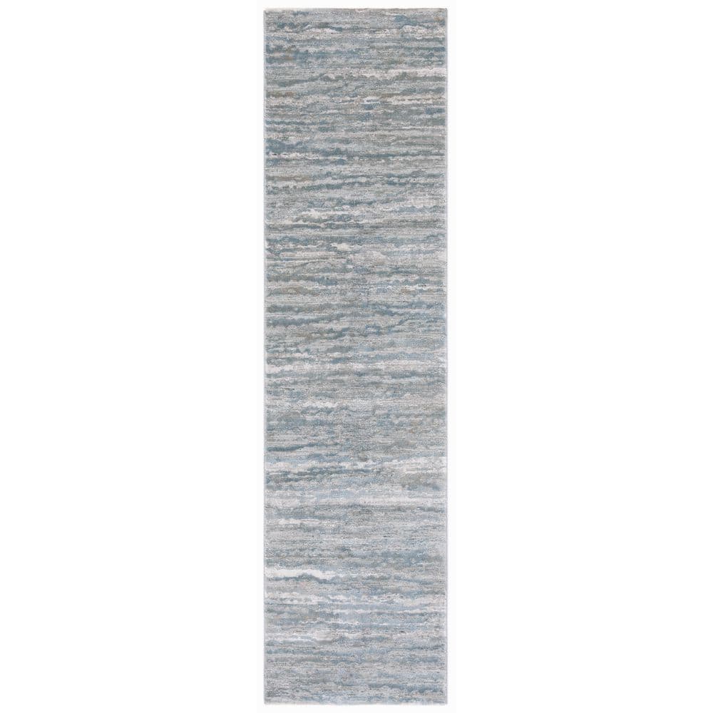 Valencia 2 ft. x 8 ft. Light Gray/Blue Distressed Marble Runner Rug price history on PriceWatchPro