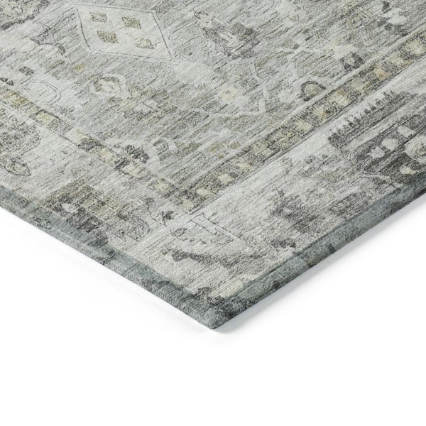 Chantille Machine Washable Indoor/Outdoor Abstract ACN1772 Pewter 2 ft. 3 in. x 7 ft. 6 in. Runner Rug