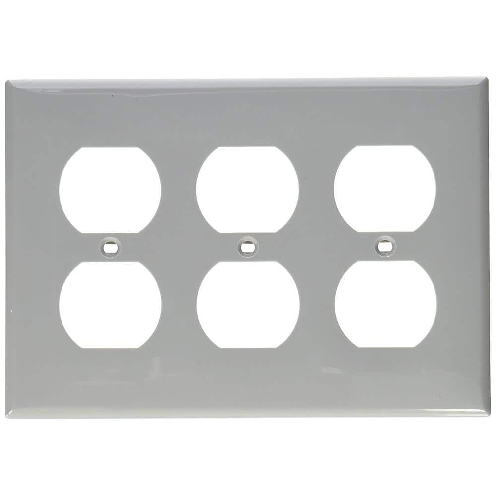 3-Gang Gray Duplex Outlet/Receptacle Nylon Standard Wall Plate (1-Pack) 80730-GY price history on PriceWatchPro