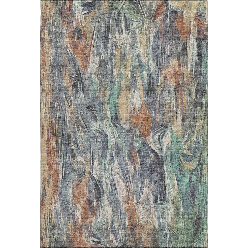 Mayfield Premium Machine Washable Abstract AMF2269 Copper 9 ft. x 12 ft. Area Rug price history on PriceWatchPro