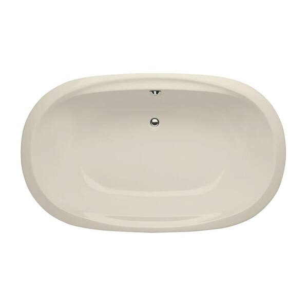 Hydro Systems Studio Dual Oval 74 in. Acrylic Oval Non-Whirlpool Bathtub in Biscuit