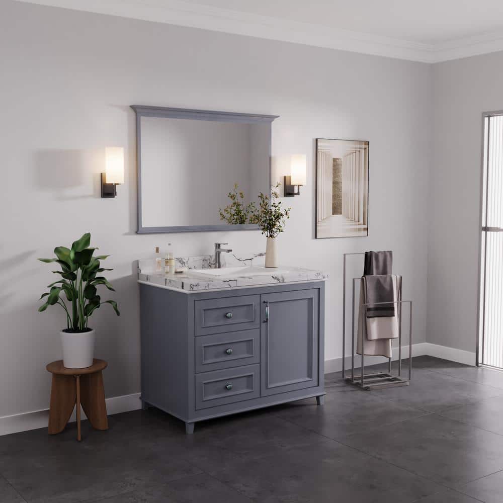 21'' White Gloss Ceramic Rectangular Drop-In Bathroom Sink