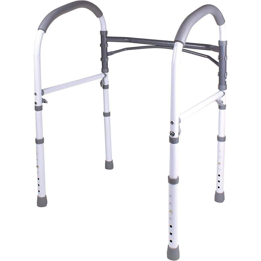 Adjustable Height Metal Toilet Safety Frame with Non-Slip Pads