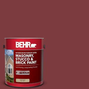 1 gal. #PFC-02 Brick Red Satin Interior/Exterior Masonry, Stucco and Brick Paint
