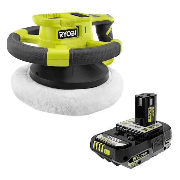 ONE+ 18V Cordless 10 in. Variable Speed Random Orbit Buffer with ONE+ 18V 2.0 Ah HIGH PERFORMANCE Battery