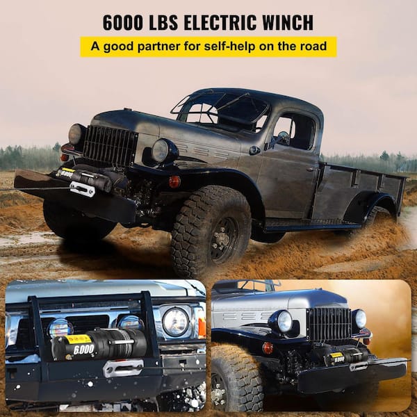  8000lbs 12V Electric Winch Steel for Truck Trailer Pickup SUV  Wireless Remote : Automotive