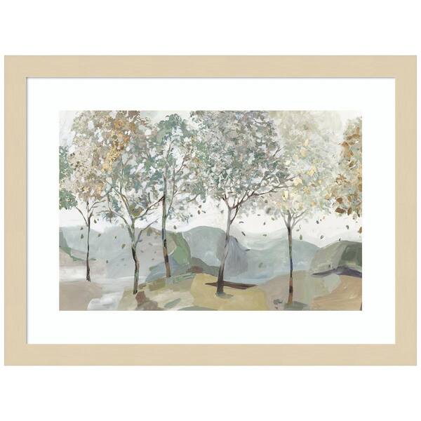 Amanti Art "Breezy Landscape Trees I" by Allison Pearce 1-Piece Wood Framed Giclee Nature Art Print 13 in. x 17 in.