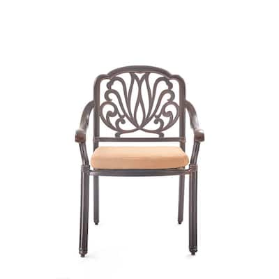 Cast Aluminum Outdoor Dining Chairs Patio Chairs The Home Depot
