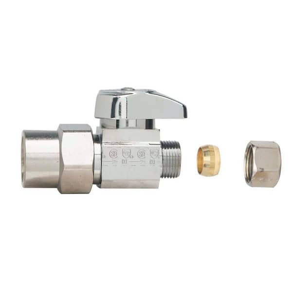 1/2 in. CPVC Inlet x 3/8 in. Comp Outlet 1/4-Turn Straight Valve