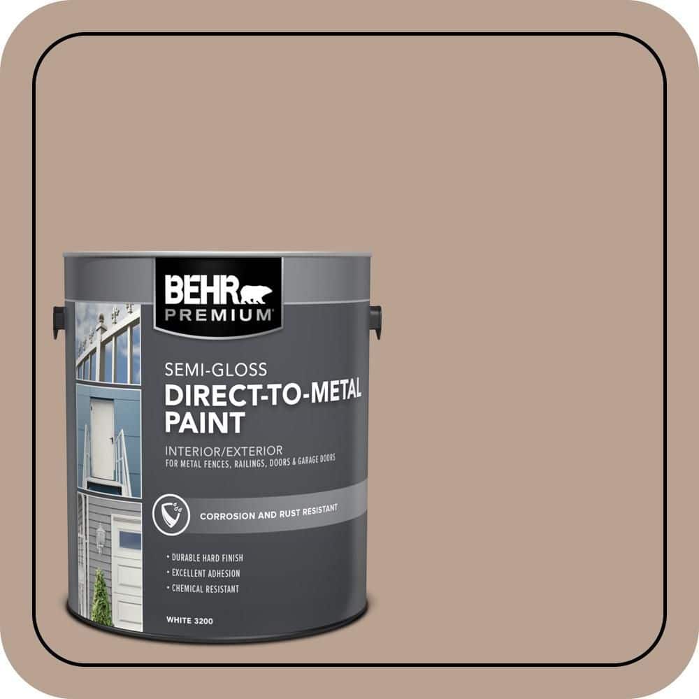 BEHR PREMIUM 1 gal. #AE-3 Earthy Tan Semi-Gloss Direct to Metal