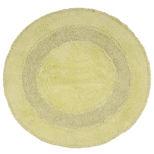Radiant Collection 100% Cotton Bath Rugs Set, 30 in. Round, Green