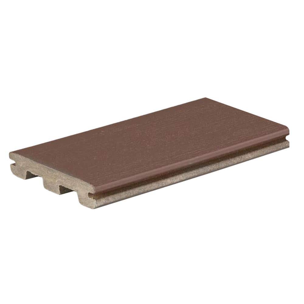 Composite Prime 1-in x 6-in x 1-ft Grooved Dark Teak Composite Sample (Actual: .94-in x 5.36-in x 1-ft ) price history on PriceWatchPro
