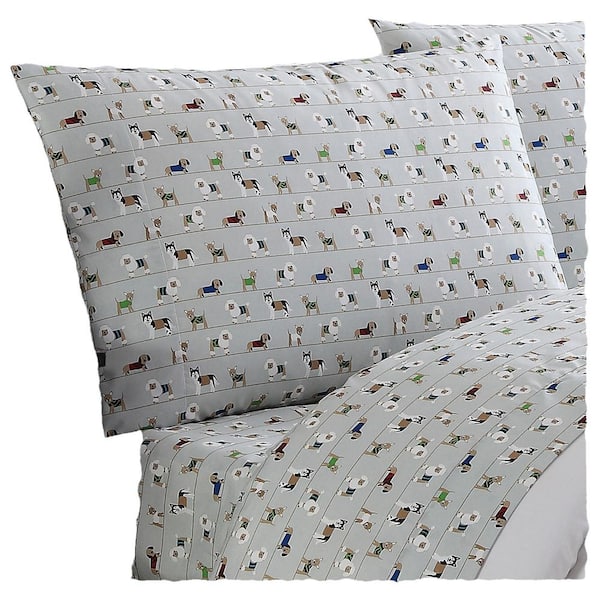 Truly Soft Everyday Printed Dogs Full Sheet Set