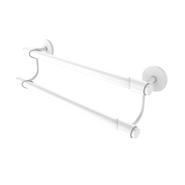 Allied Brass Tribecca Collection 24 in. Wall Mounted Double Towel Bar in Matte White