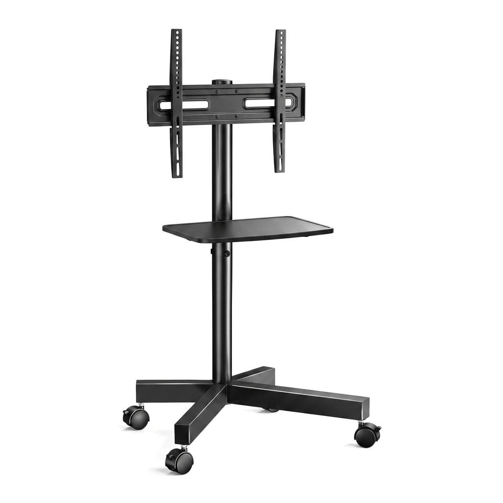 Rolling TV Mount Stand for 23-65 in. TVs, Mobile Cart on Wheels with Adjustable Shelf, 99 lbs. VESA 400 x 400mm