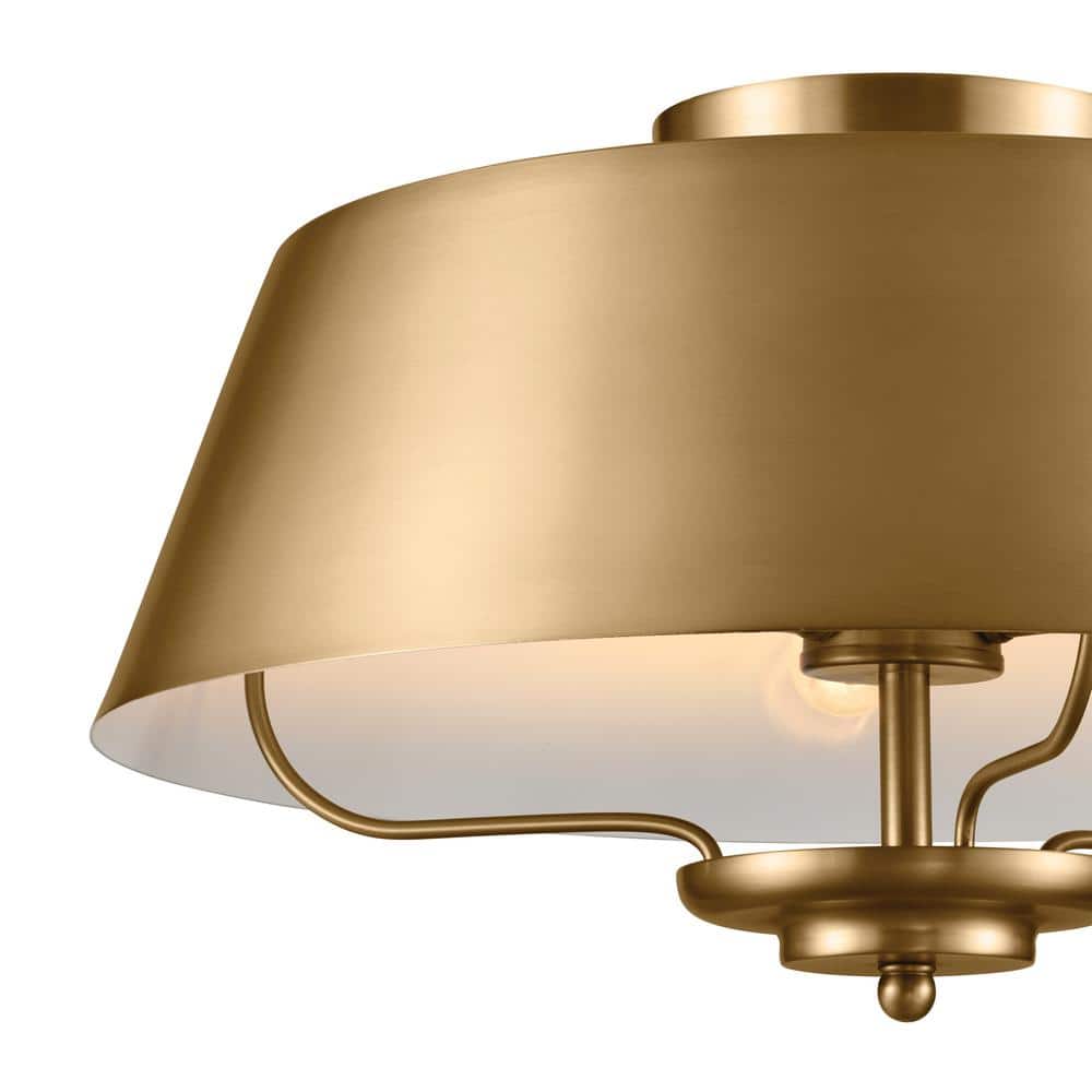 Luella Elegant 3-Light Brushed Natural Brass Pendant