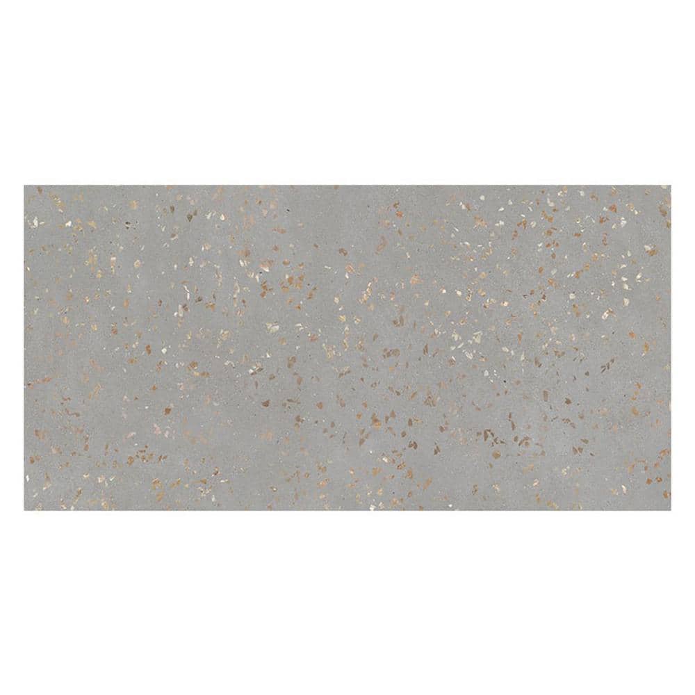 Terra Mia 4 in. x 5 in. Polished Warm Gray with Gold Flecks Porcelain Wall and Floor Tile Sample price history on PriceWatchPro