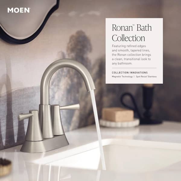 MOEN Ronan 8 in. Widespread 2-Handle Bathroom Sink Faucet with