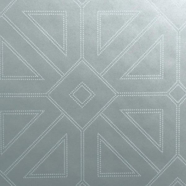 A-Street Prints Voltaire Silver Geometric Paper Strippable Roll (Covers 56.4 sq. ft.)