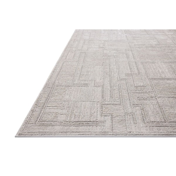 Hollis Grey / Ivory 9 ft. 2 in. x 13 ft. Contemporary Area Rug