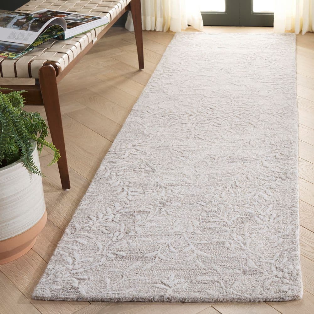 Pine 2 ft. x 8 ft. Beige/Ivory Floral Swirls Runner Rug price history on PriceWatchPro