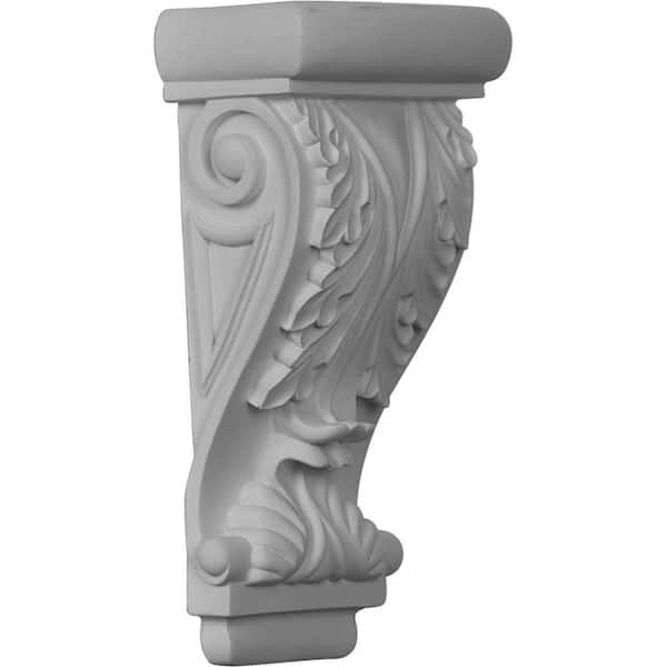 Ekena Millwork 3-5/8 in. x 2-1/8 in. x 7 in. Polyurethane Leaf Corbel