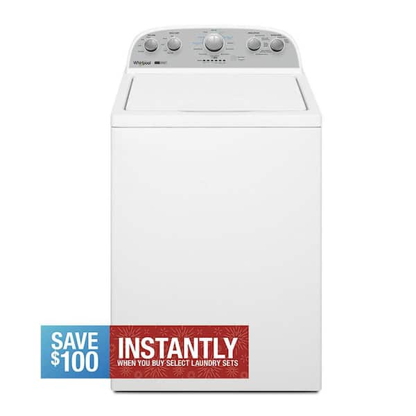 3.8 - 3.9 cu.ft. Top Load Washer in White with 2 in 1 Removable Agitator