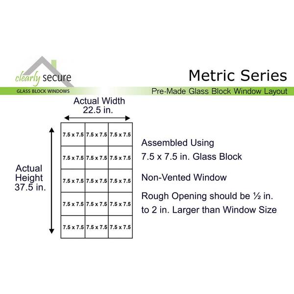 Clearly Secure 22.5 in. x 37.5 in. x 3.125 in. Metric Series