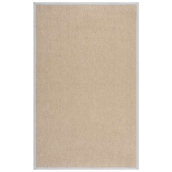 Napa Faux Sisal 100 4 ft. x 6 ft. Natural/Ivory Solid Color Area Rug