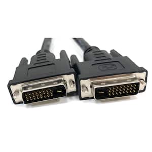 6 ft. DVI-D Digital Dual Link Male to Male Video Gold Plated Cable - Black