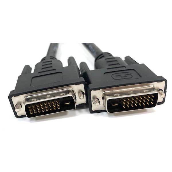Micro Connectors, Inc 6 ft. DVI-D Digital Dual Link Male to Male Video Gold Plated Cable - Black