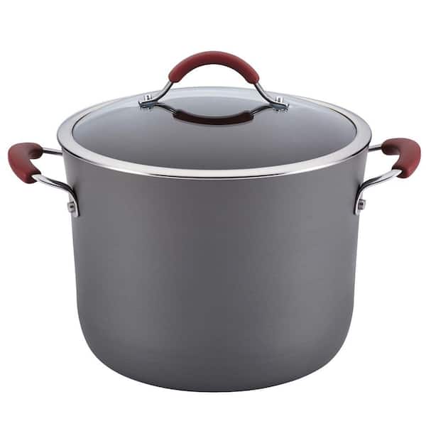 Rachael Ray Cucina 10 Qt. Anodized Steel Stock Pot with Lid