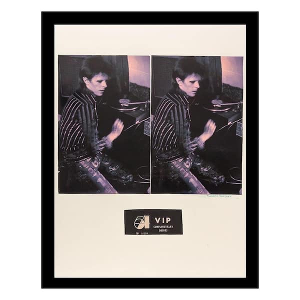 VENICE BEACH Collections David Bowie Ziggy Stardust at Studio 54-Vintage by Fairchild Paris 1-Piece Framed Graphic Print 18 in. x 14 in.