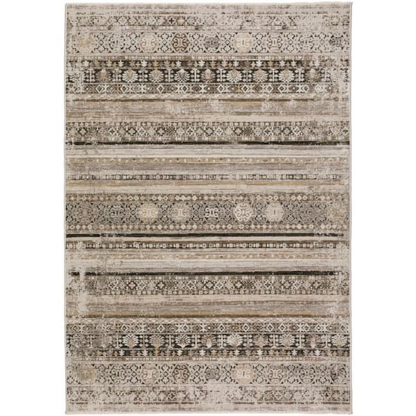 8 X 10 Brown Oriental Runner Rug