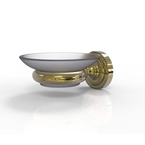 Allied Brass Dottingham Collection Wall Mounted Soap Dish in Unlacquered Brass