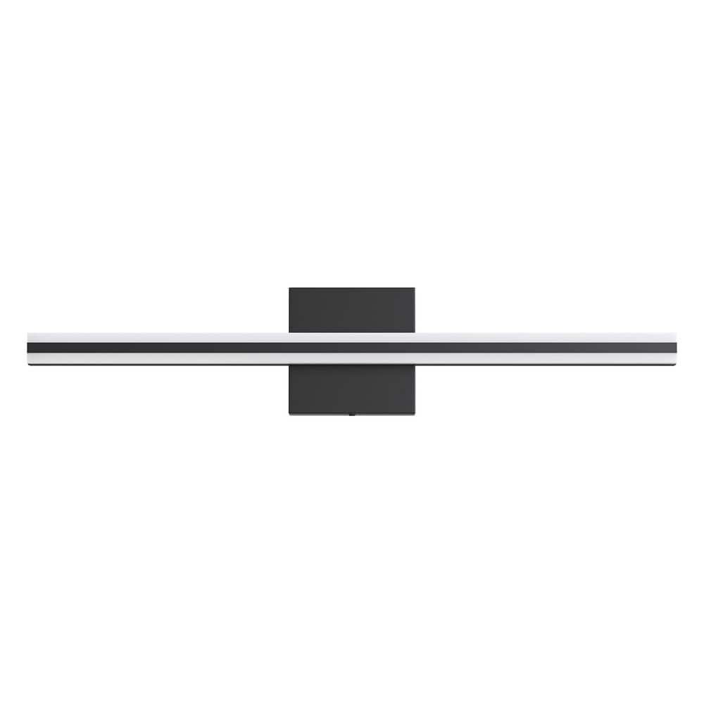 24 in. Matte Black Center-Split Acrylic Vanity Light, Modern Acrylic LED Vanity Light for Bathroom and Powder Room price history on PriceWatchPro