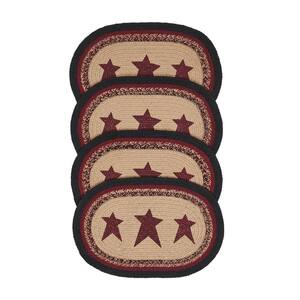 Connell 15 in. W. x 10 in. H Multi Stencil Star Cotton Polyester Blend Placemat Set of 4