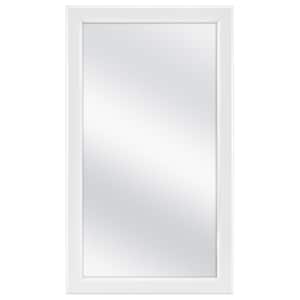 15-1/4 in. W x 26 in. H Framed Surface-Mount Bathroom Medicine Cabinet in White with Mirror